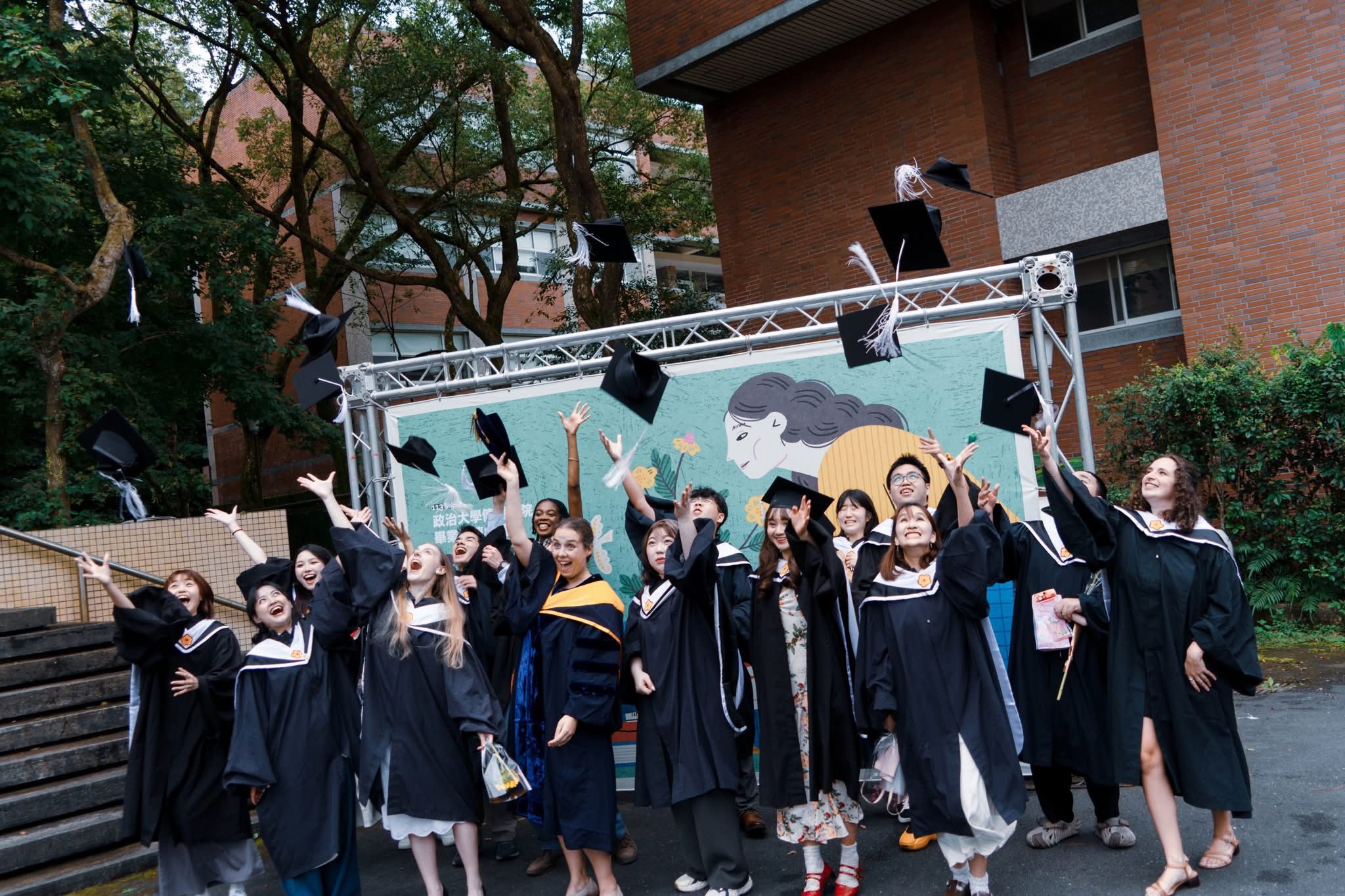 Graduates toss their caps, stepping boldly into new journeys.